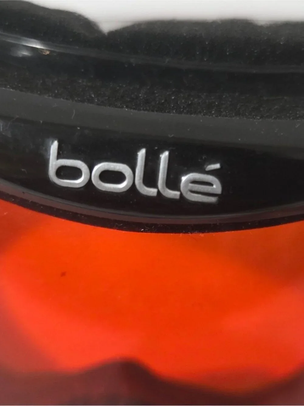 Bollé Ski Snowboard Goggles Orange Tint Lens Black Frame Adjustable Strap
